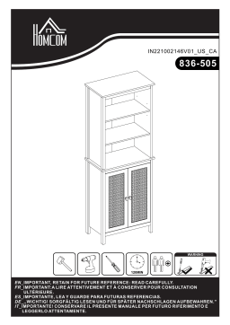 HOMCOM 836-505 Rustic Bookshelf Mode d'emploi