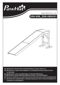 PawHut D06-086WT Dog Ramp Foldable Mode d'emploi