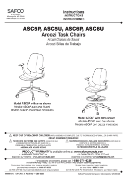 Safco ASC5-C Arcozi Task Chair Manuel utilisateur