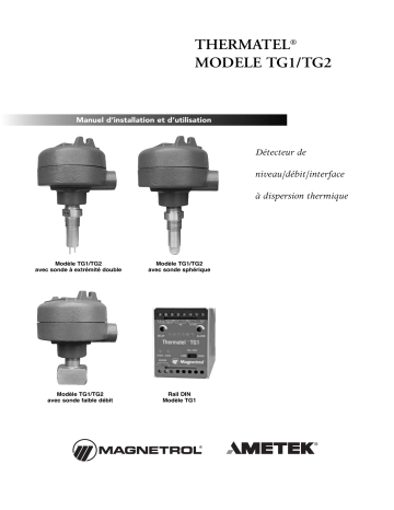 Magnetrol Thermatel TG1/TG2 Mode d'emploi | Fixfr