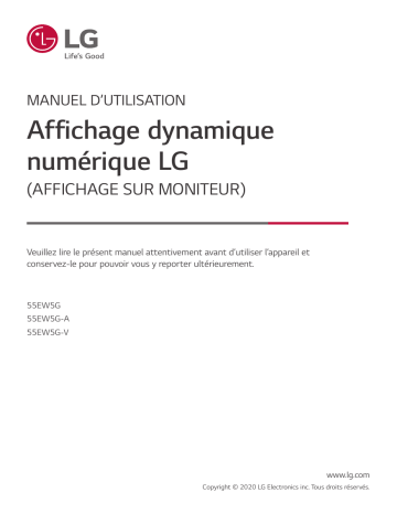 LG 55EW5G-A Manuel du propriétaire | Fixfr