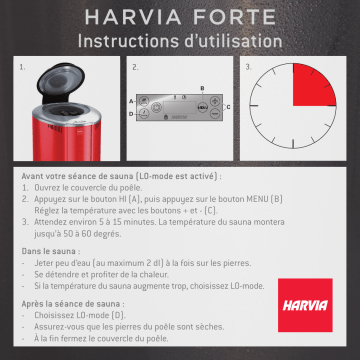 HAFB900400M | HAFB900400S | HAFB400400M | HAFB400400S | HAFB600400M | HARVIA HAFB600400S Electric heater Manuel utilisateur | Fixfr