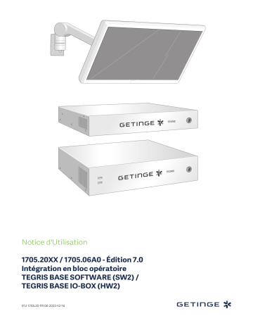 Getinge 170520A0 / TEGRIS BASE SOFTWARE (SW2) Mode d'emploi | Fixfr