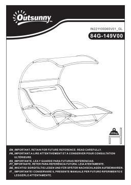 Outsunny 84G-149V00GG Outdoor Double Chaise Rocking Chair Mode d'emploi