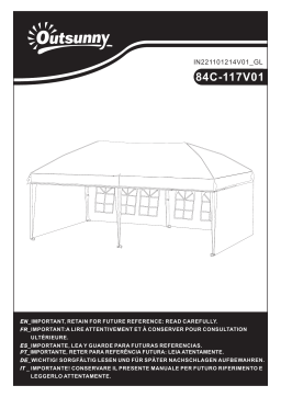 Outsunny 84C-117V01GN 10' x 20' Pop Up Outdoor Party Tent Mode d'emploi