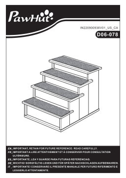 PawHut D06-078GY Pet Stairs Mode d'emploi