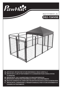 PawHut D02-154V00BK 9.3' x 4.6' Dog Kennel Outdoor Mode d'emploi