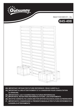 Outsunny 845-498V00GY Wood Privacy Screen Mode d'emploi