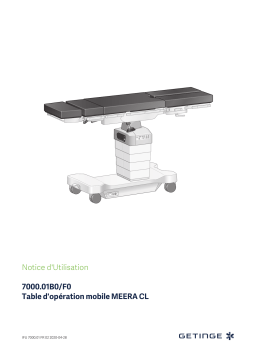 Getinge 700001B0 / MEERA CL mobile operating table EU Mode d'emploi