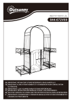 Outsunny 844-672V00BK 7' Metal Garden Arbor Mode d'emploi