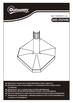 Outsunny 84D-252V00CG 48lbs Patio Umbrella Base Mode d'emploi