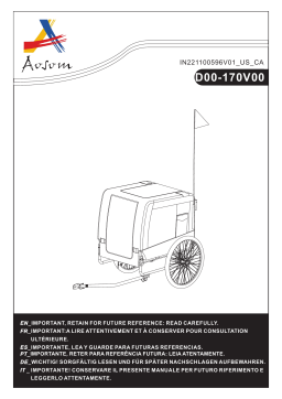 Aosom D00-170V00GN Dog Bike Trailer Mode d'emploi