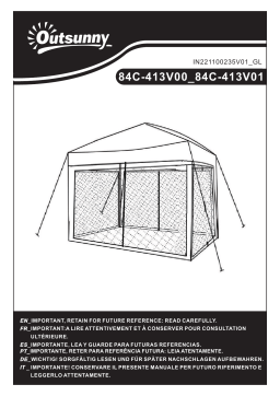 Outsunny 84C-413V01CW 10' x 10' Pop Up Canopy Tent Mode d'emploi