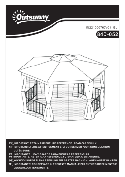 Outsunny 84C-052GY 13' x 13' Party Tent Mode d'emploi