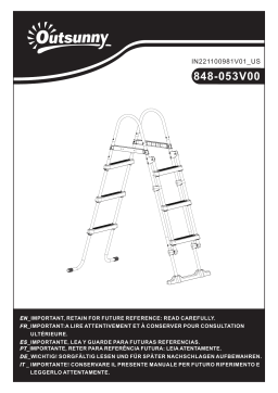 Outsunny 848-053V00GY 59" A-Frame Flip Up Above Ground Swimming Pool Ladder Mode d'emploi