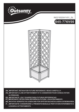 Outsunny 845-776V00ND Wooden Raised Garden Bed Mode d'emploi