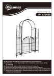 Outsunny 844-670V00BN 7' Metal Garden Arbor Mode d'emploi