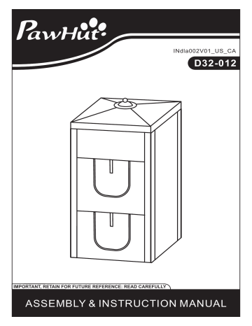 PawHut D32-012 Outdoor Cat Enclosure Catio Indoor Playpen Mode d'emploi | Fixfr