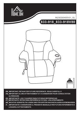 HOMCOM 833-918V80CW Manual Recliner Mode d'emploi