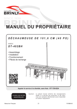 Brinly DT-402BH 40” Tow-Behind Dethatcher Manuel du propriétaire