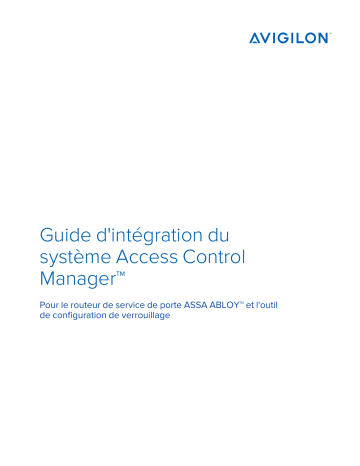 Avigilon ACM 6 System Manuel utilisateur | Fixfr