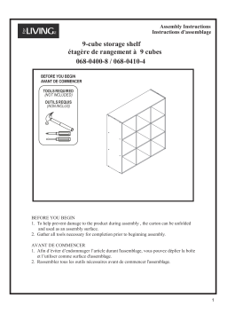 for Living 9-Cube Storage Organizer Manuel du propriétaire
