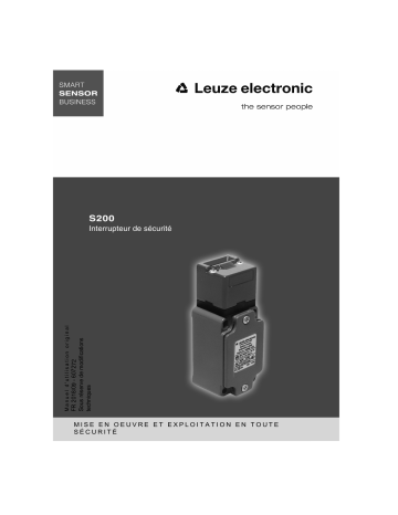 Leuze S200-M4C1-M12 Sicherheits-Schalter Mode d'emploi | Fixfr