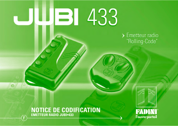 Fadini jubi433 Manuel utilisateur | Fixfr