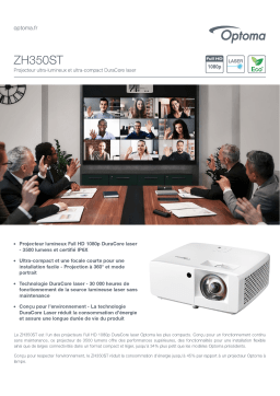 Optoma ZH350ST Ultra-compact high brightness Full HD 1080p laser projector Manuel du propriétaire