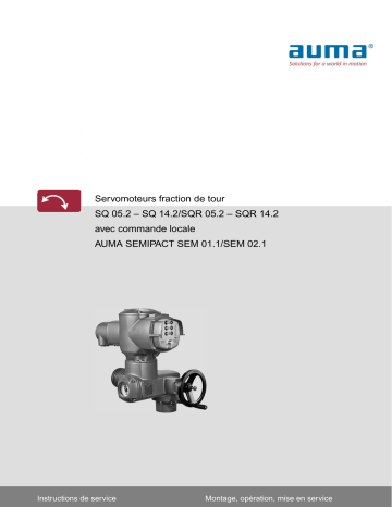 AUMA Part-Turn actuators SQ 05.2 Mode d'emploi | Fixfr