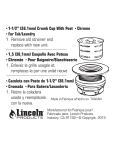 Lincoln Products 102906 1-1/2 in. Lavatory Crumb Cup Strainer Installation manuel