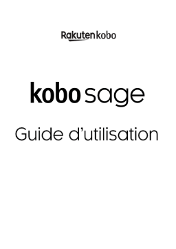 Kobo Sage- Liseuse eBook et AudioBook- Ecran 8"-WiFi- jusqu'à 24000 eBooks- 150 AudioBooks- Waterproof-Compatible Stylus Noir Manuel utilisateur