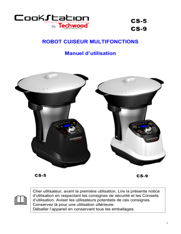 Techwood CS-5 Robot Cuiseur Multifonction 1200W Manuel utilisateur | Fixfr