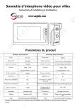 Anjielo Smart FR-7 inch video doorbell Manuel du propri&eacute;taire