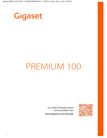 Gigaset Premium 100 Mode d'emploi | Fixfr