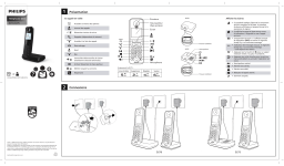 Philips D2702B/12 Téléphone fixe sans fil Guide de démarrage rapide