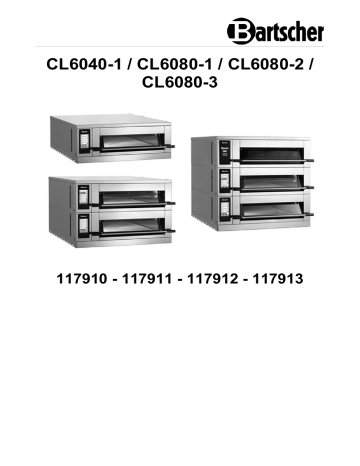 117912 | 117913 | 117911 | Bartscher 117910 Deck oven CL6040-1 Mode d'emploi | Fixfr