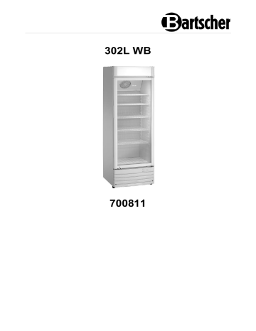 Bartscher 700811 Glass-doored refrigerator 302L WB Mode d'emploi | Fixfr