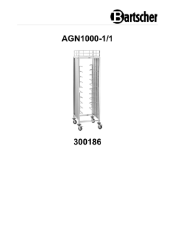 Bartscher 300186 Gastronorm trolley AGN1000-1/1 Mode d'emploi