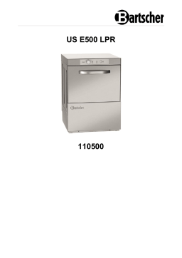 Bartscher 110500 Dishwasher US E500 LPR Mode d'emploi