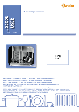 Bartscher 110677 Pot dishwasher TS 850 R Mode d'emploi