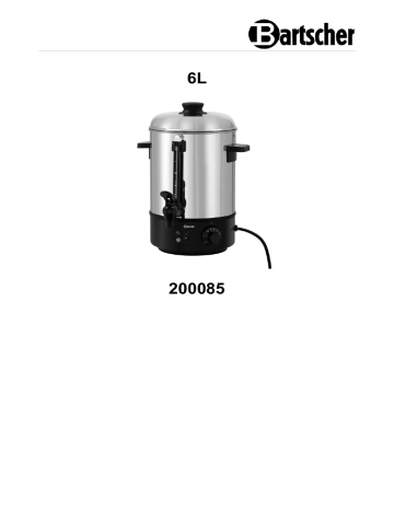 Bartscher 200085 Hot water dispenser 6L Mode d'emploi | Fixfr
