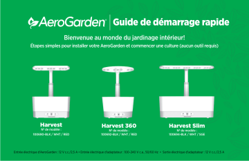 AeroGarden Harvest Mode d'emploi | Fixfr