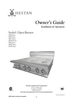 Hestan Sealed/Open Burners Manuel du propriétaire