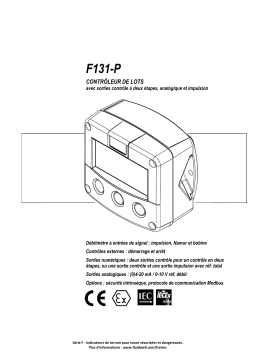 Fluidwell F131 Batch Controller Manuel du propriétaire