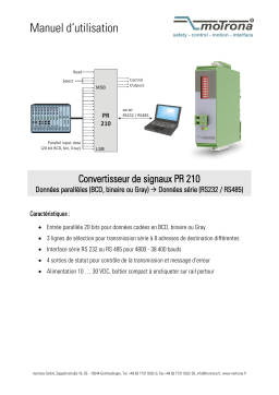 Motrona PR210 Manuel du propriétaire