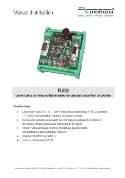 Motrona PU202 Manuel du propriétaire