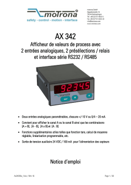 Motrona AX342 Manuel du propriétaire