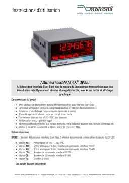 Motrona DP350 Manuel du propriétaire