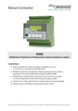 Motrona FM260 Manuel du propriétaire